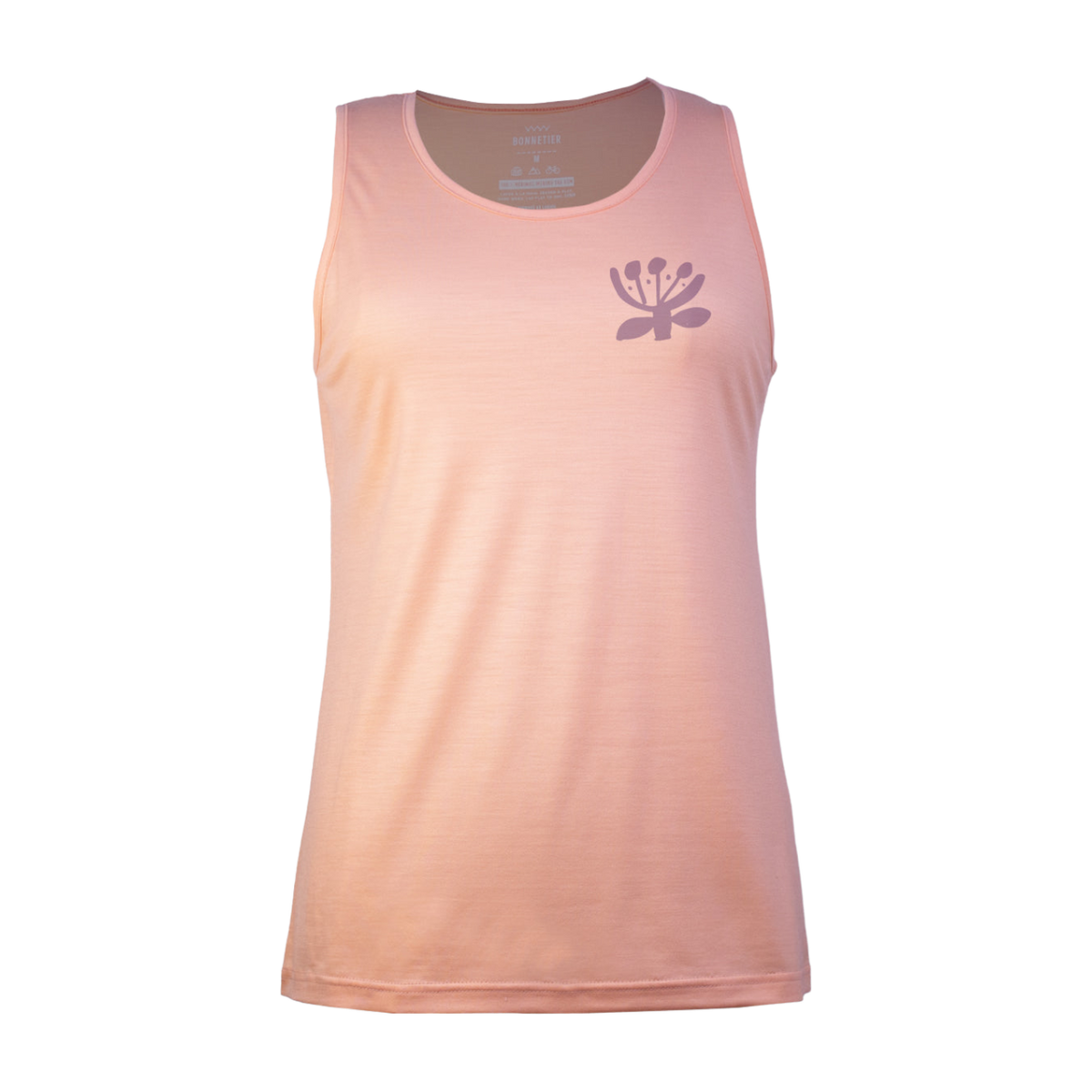 Camisole Mérinos Femme Pêche Ultra Léger - Fleur - BONNETIER