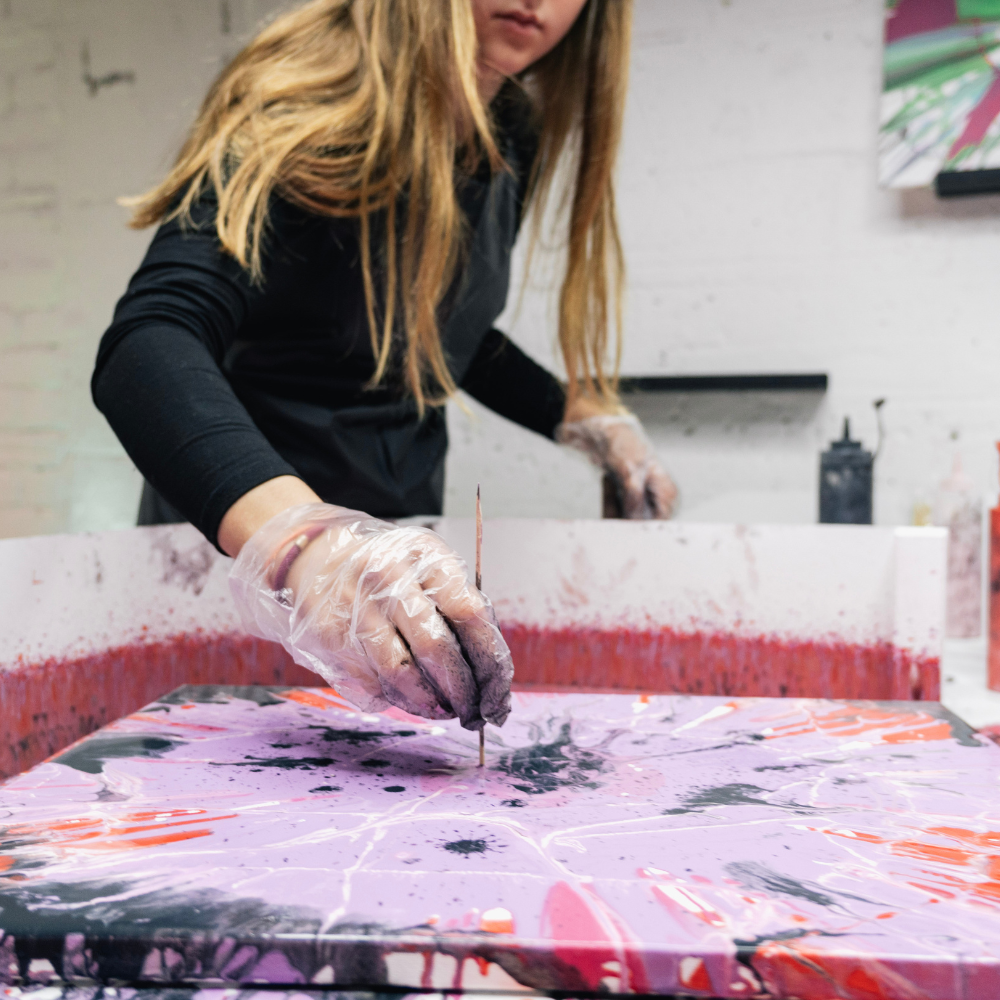 Expérience spin art avec cocktail pour 2 personnes - Art Chaos