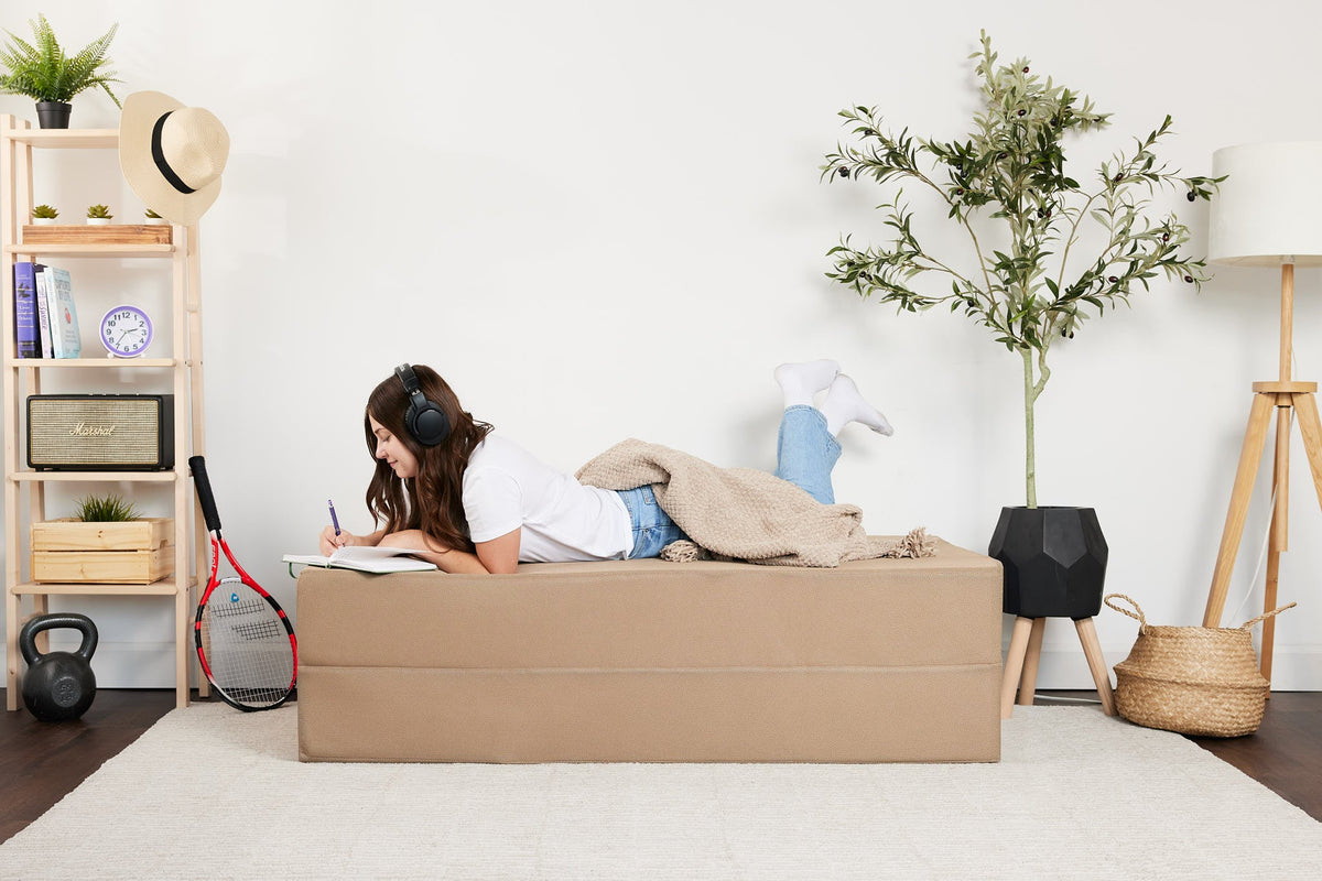 Le Polycouch - Matelas Pliable en Mousse Mémoire & Divan