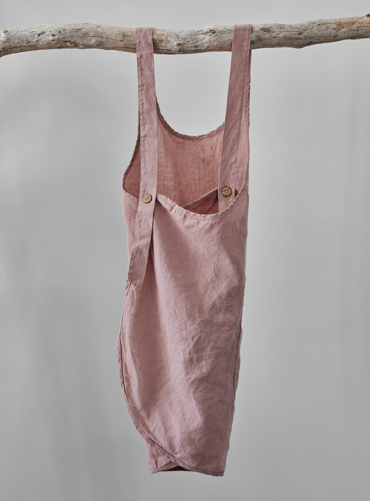 Tablier en lin - Rose poudré