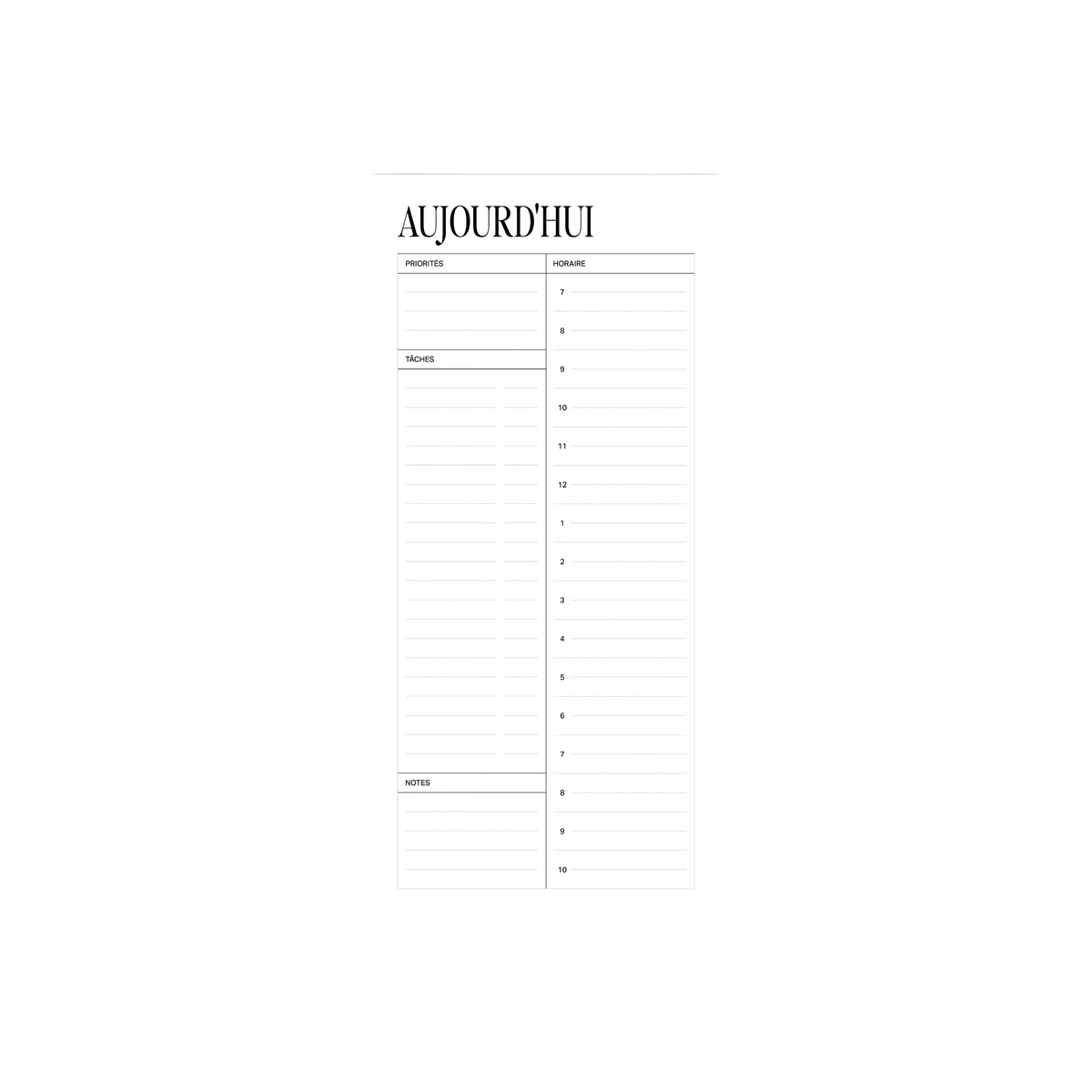 Bloc-notes Quotidien
