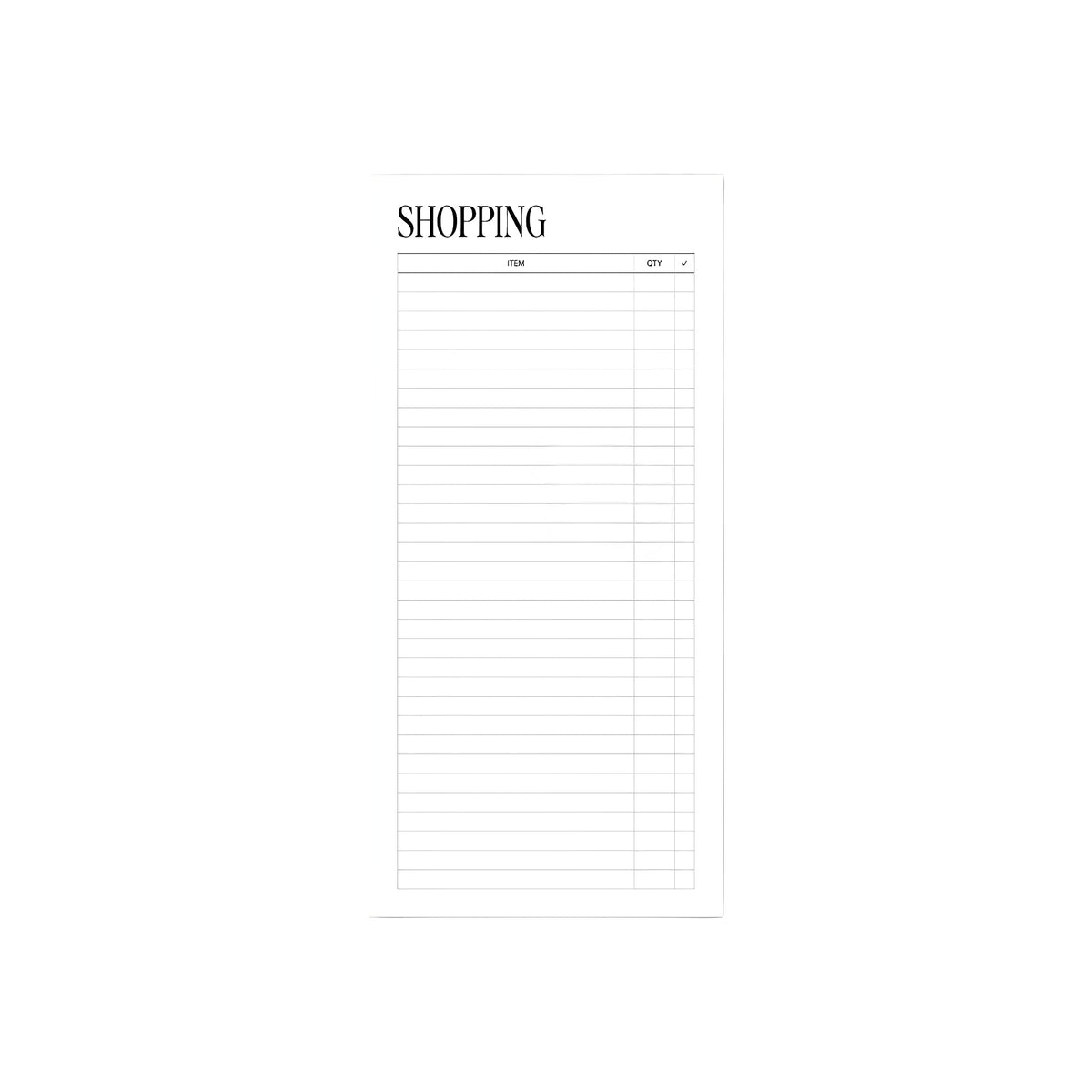 Bloc-notes - Liste d'achats