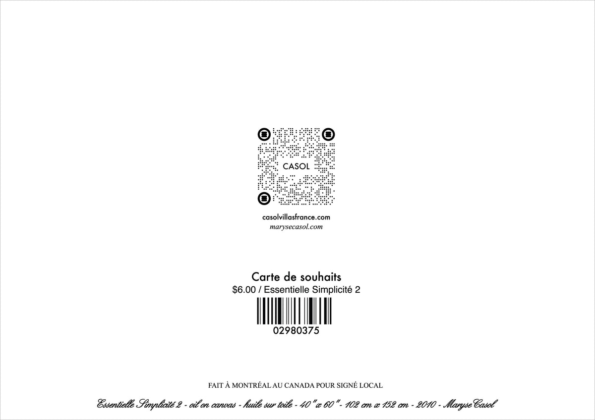 Carte de souhait - Essentielle simplicité 2