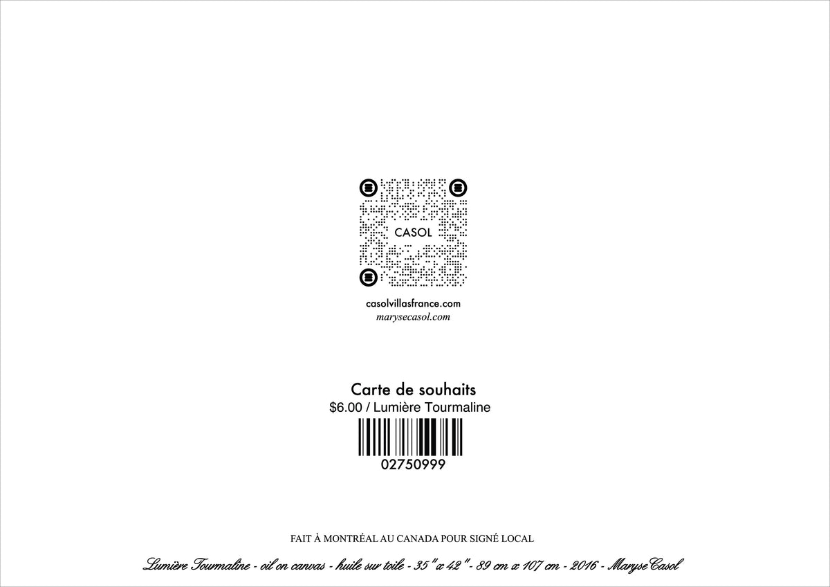 Carte de souhait - Lumière Tourmaline