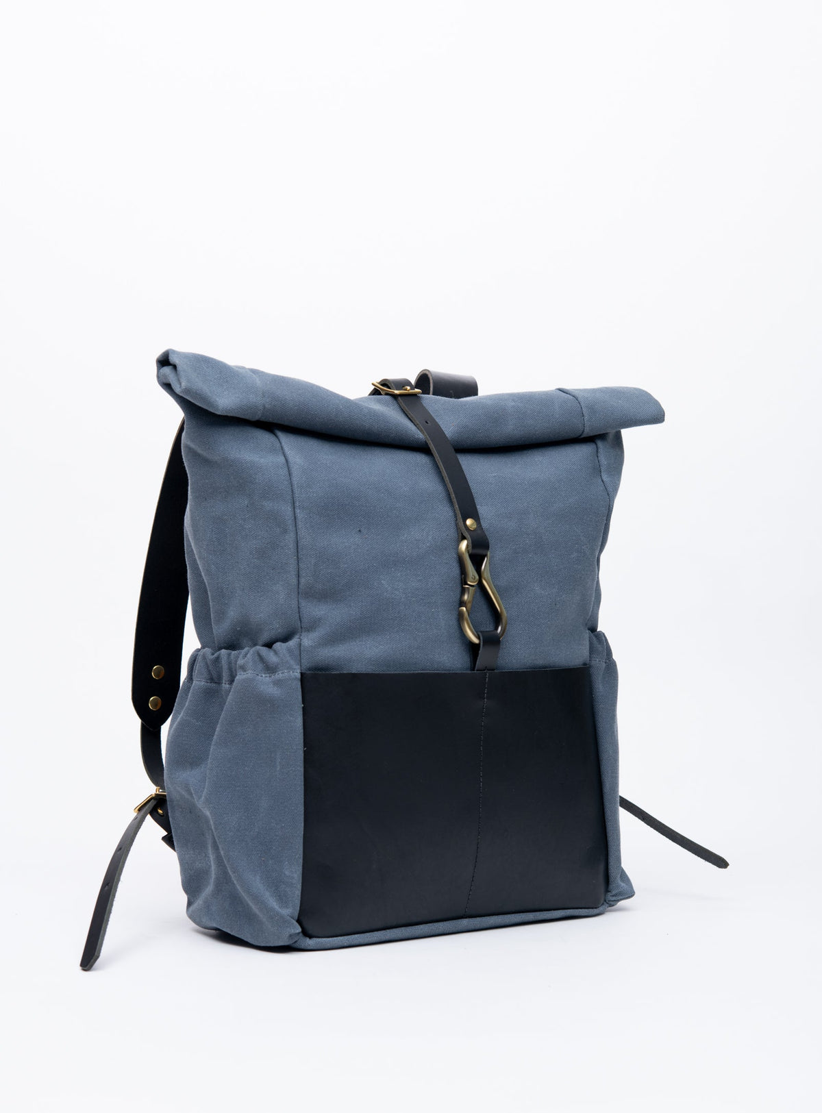 Sac à dos en cuir et coton ciré modèle DE LORIMIER