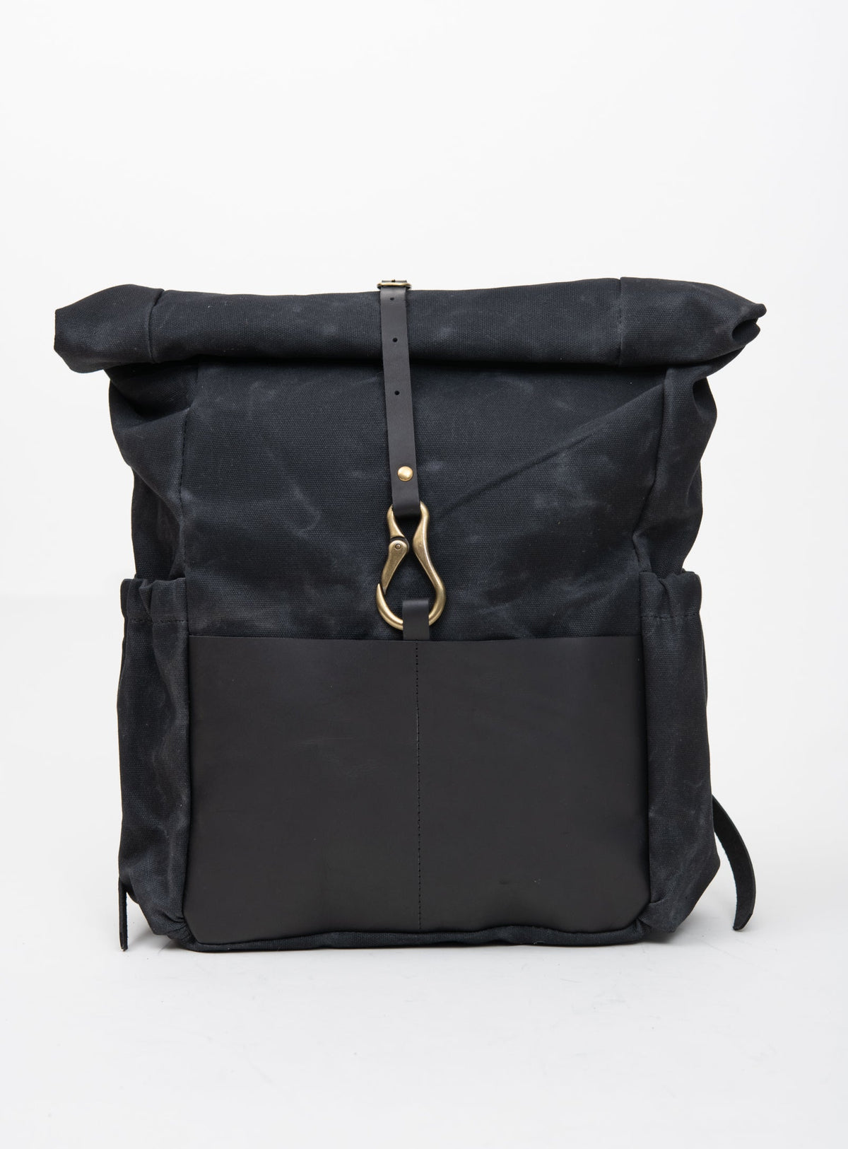 Sac à dos en cuir et coton ciré modèle DE LORIMIER