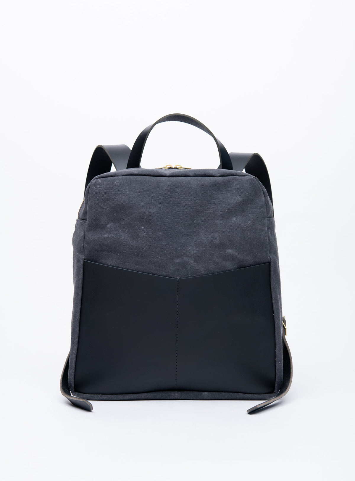 Sac à dos en cuir et coton ciré modèle GILFORD