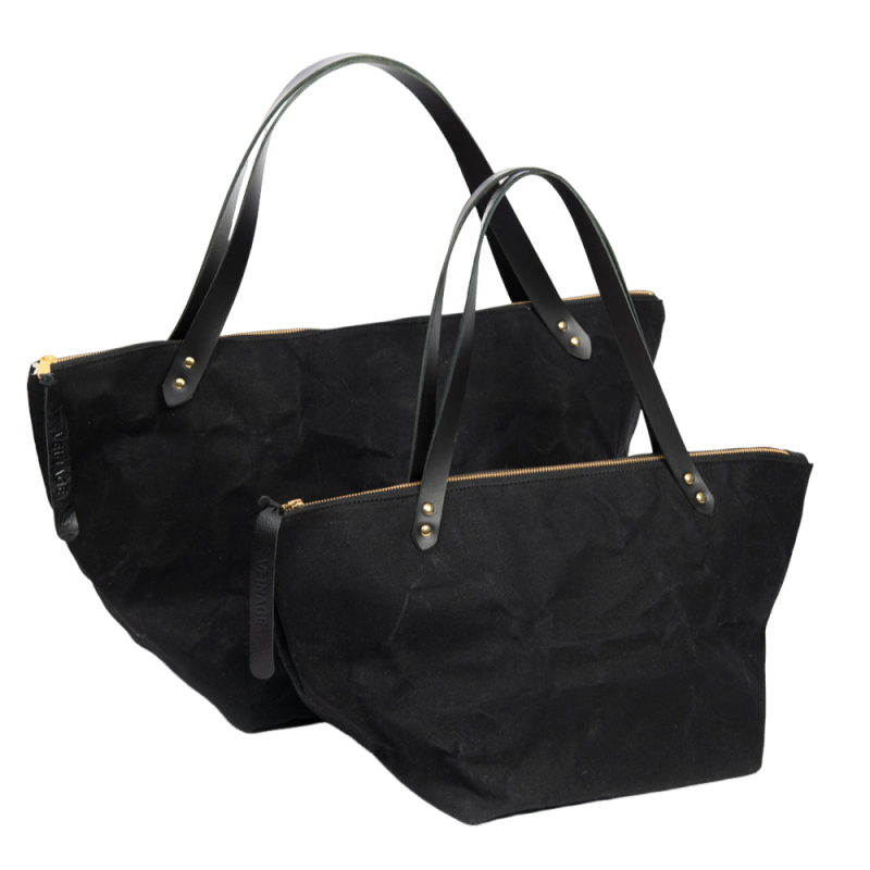 Sac de voyage en coton ciré et cuir modèle FRONTENAC