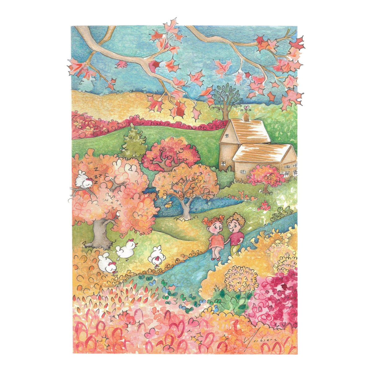 Carte de souhaits - La promenade