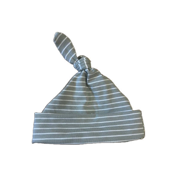 Chapeau en bambou rayé vert