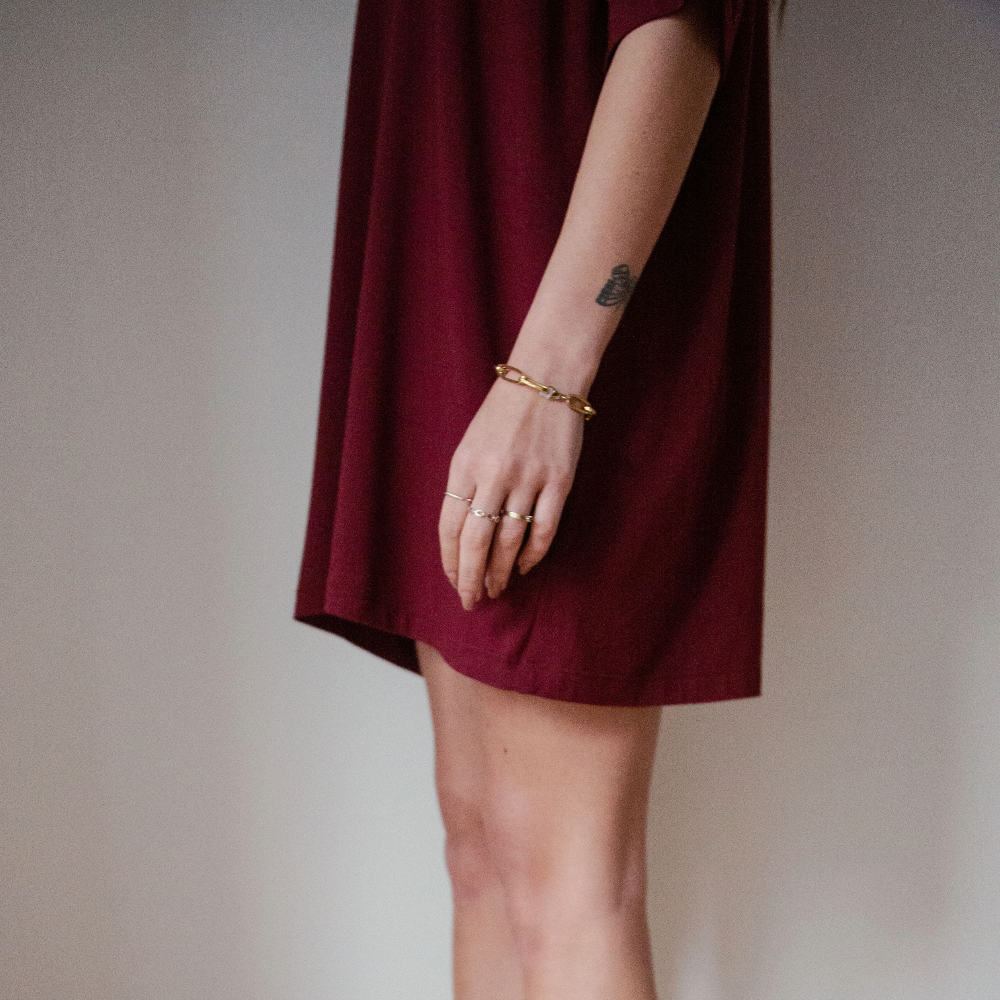 T-Shirt oversized - Bourgogne