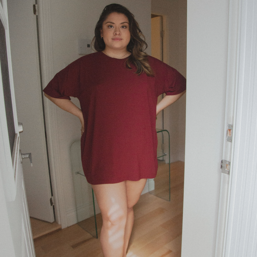 T-Shirt oversized - Bourgogne