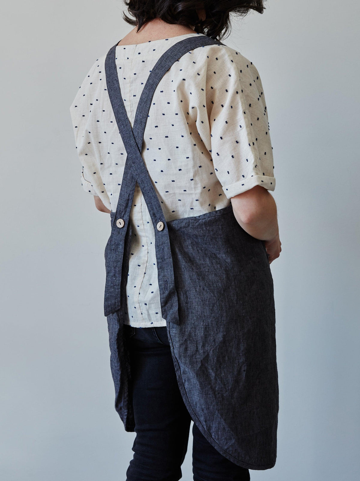Tablier en lin - Anthracite