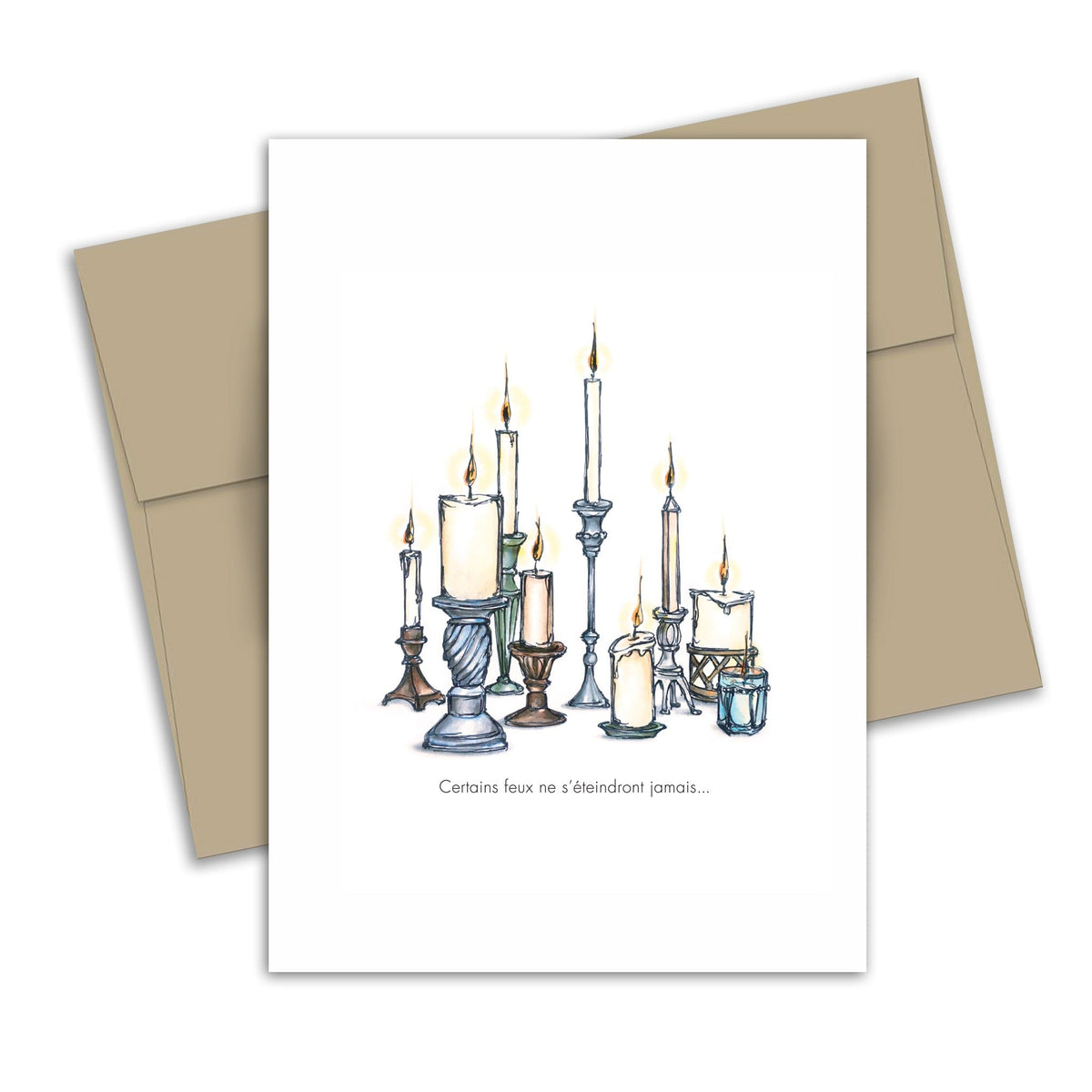 Carte de souhaits - Condoléances - Feux brillants