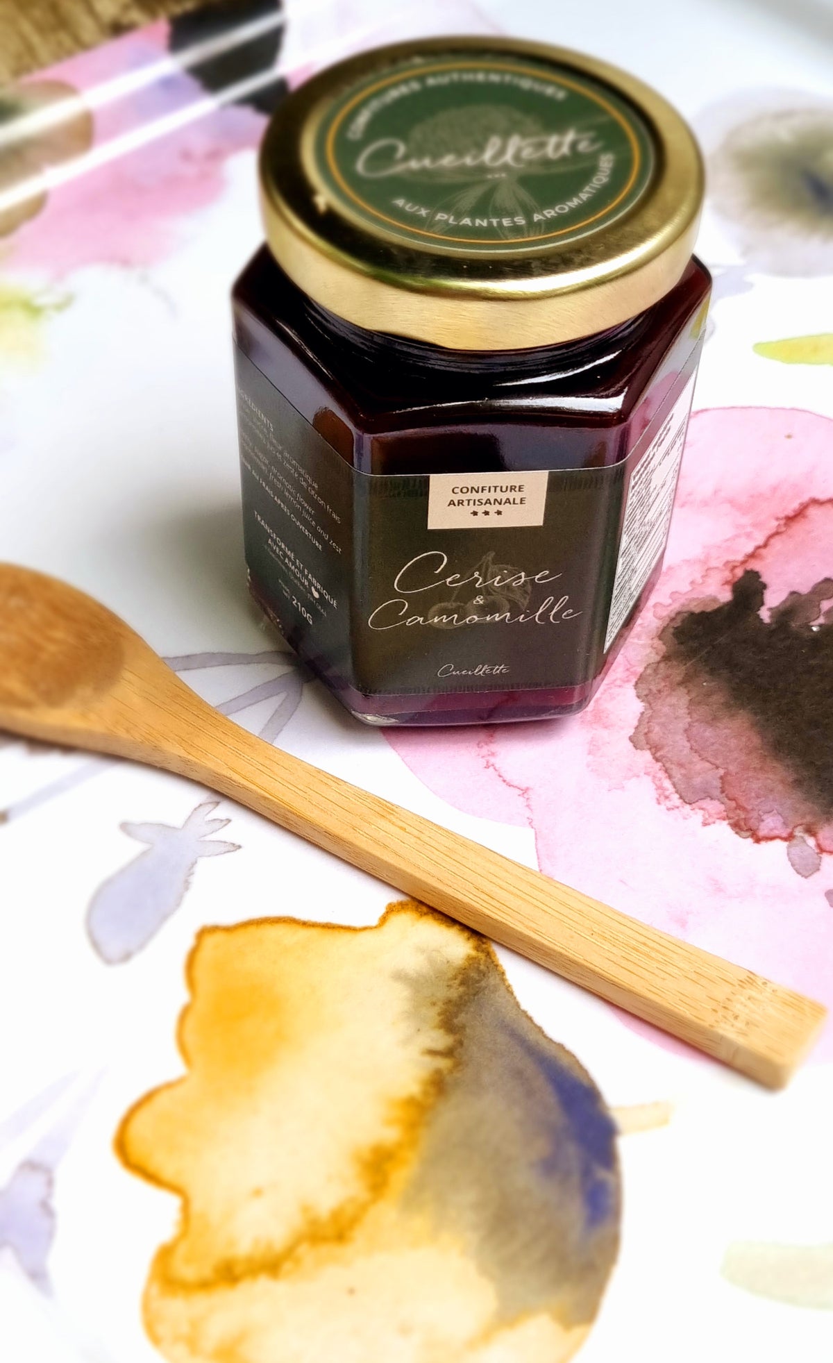 Confiture artisanale - Cerise Camomille