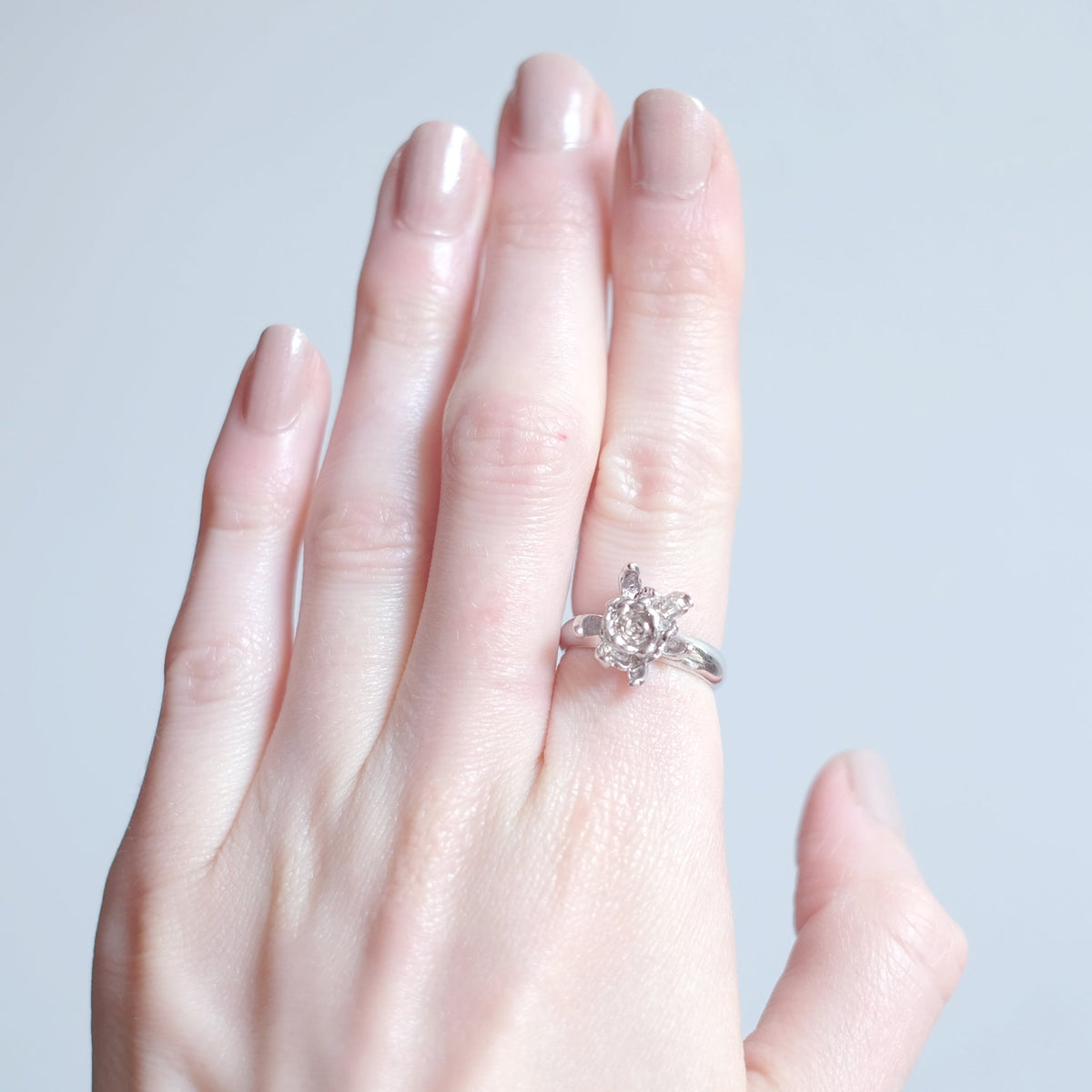 Chrysanthème - bague en argent sterling