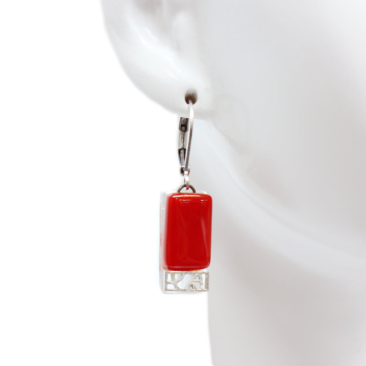 Opaque glass earrings