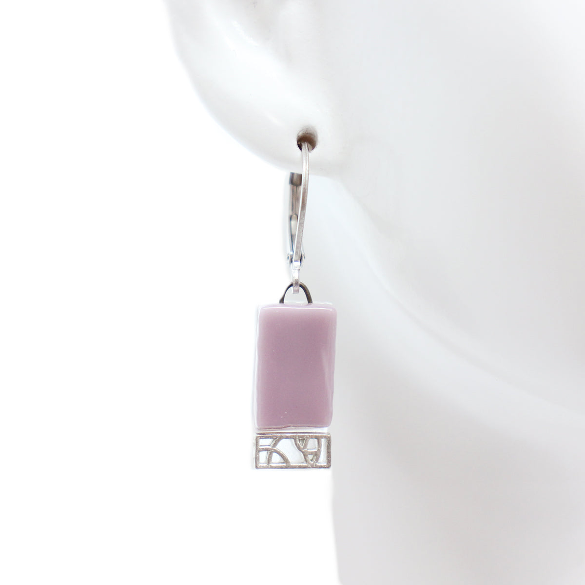 Boucles d'oreilles en verre opaque