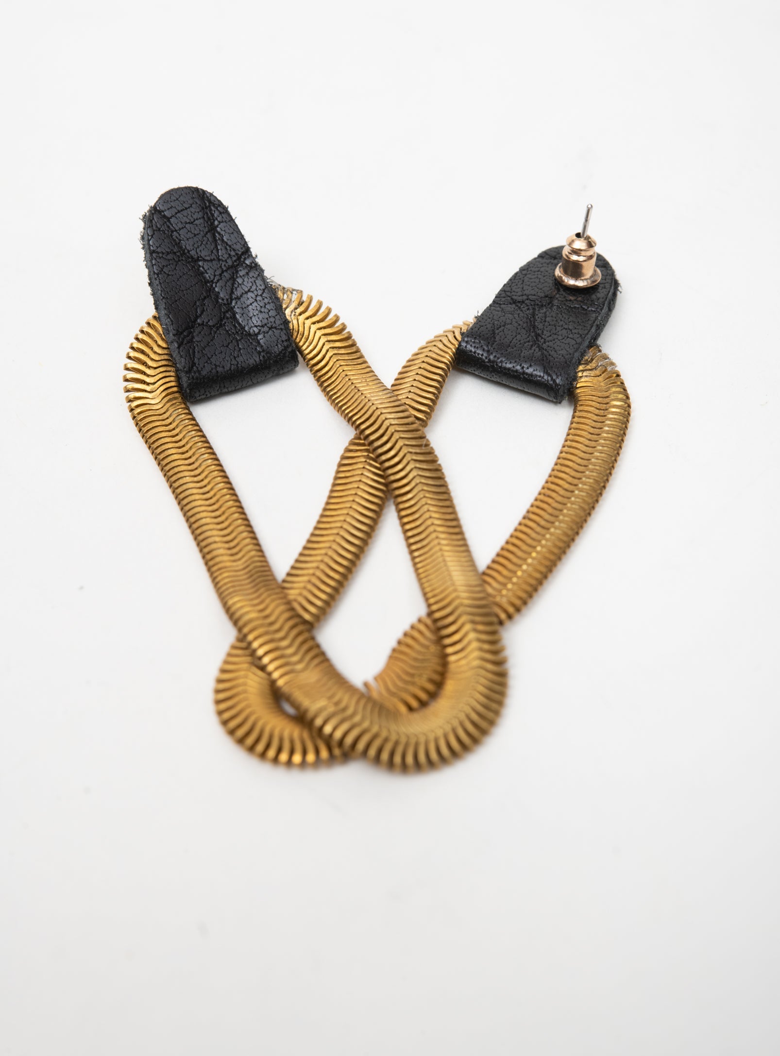 9e AVENUE boucles d'oreilles en cuir et laiton