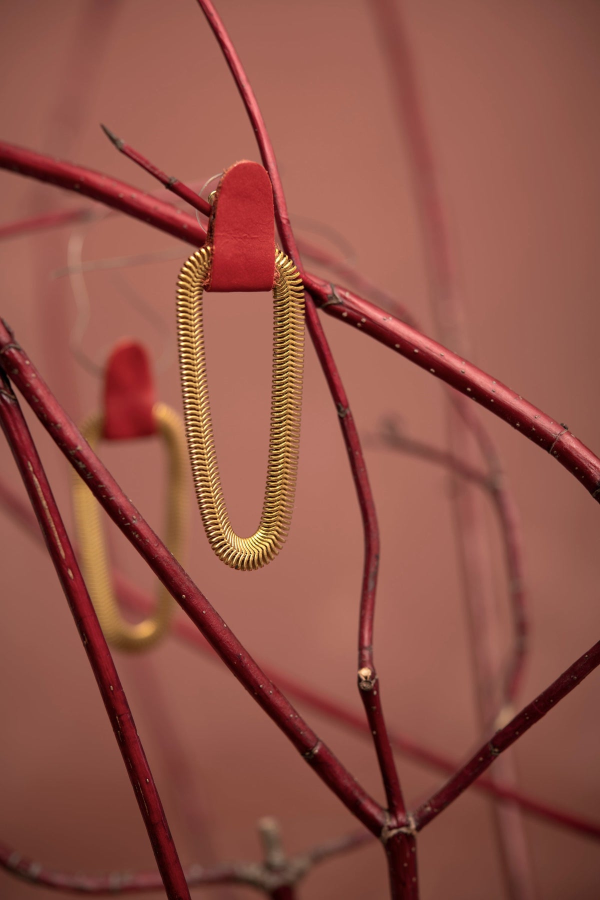 9e AVENUE boucles d'oreilles en cuir et laiton