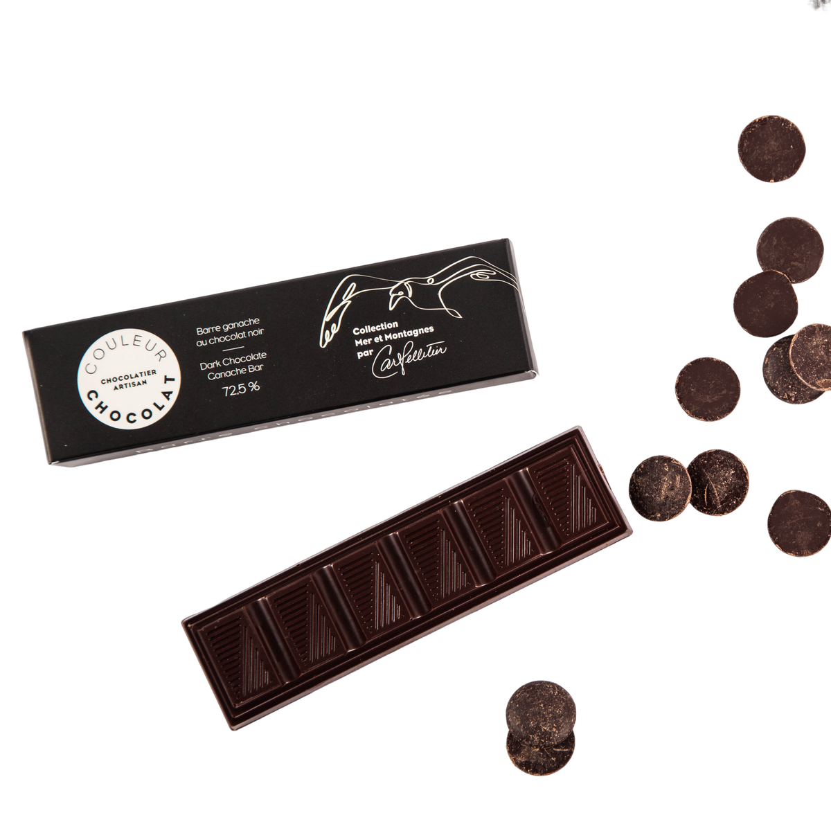 Barre de chocolat - Barre ganache au chocolat noir 72.5%