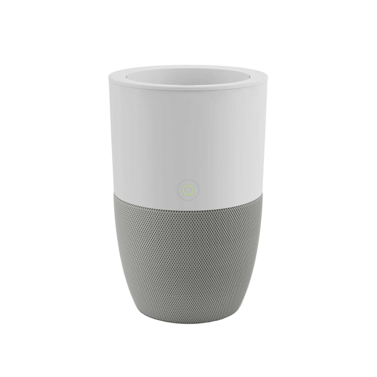 Purificateur d'air Bloom de Dupray, blanc et gris, vu seul sans plante