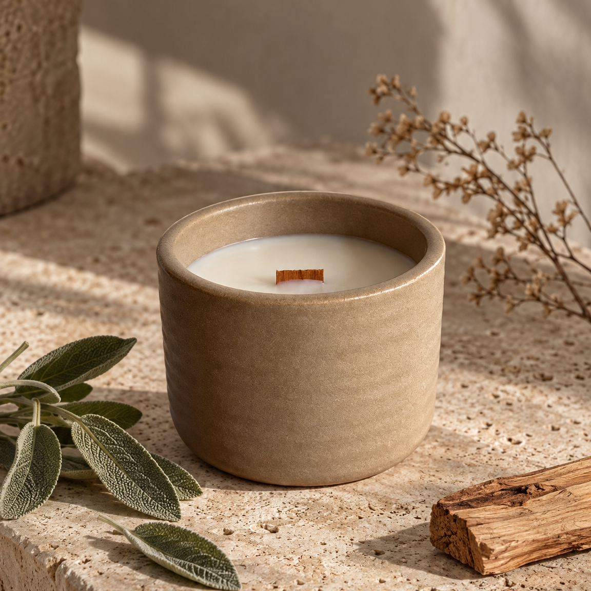 Bali Candle | Sandalwood + Sage