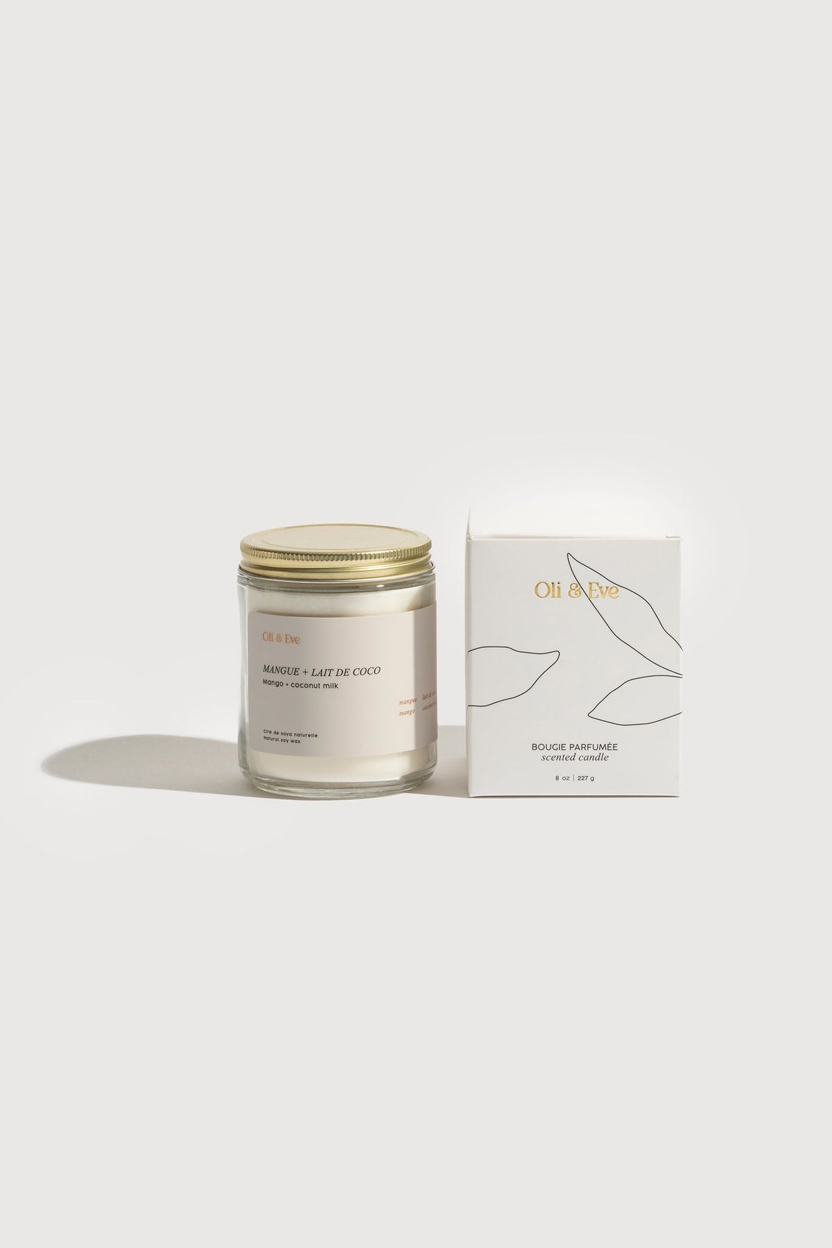 Chandelle Mangue et lait de coco - Oli & Eve