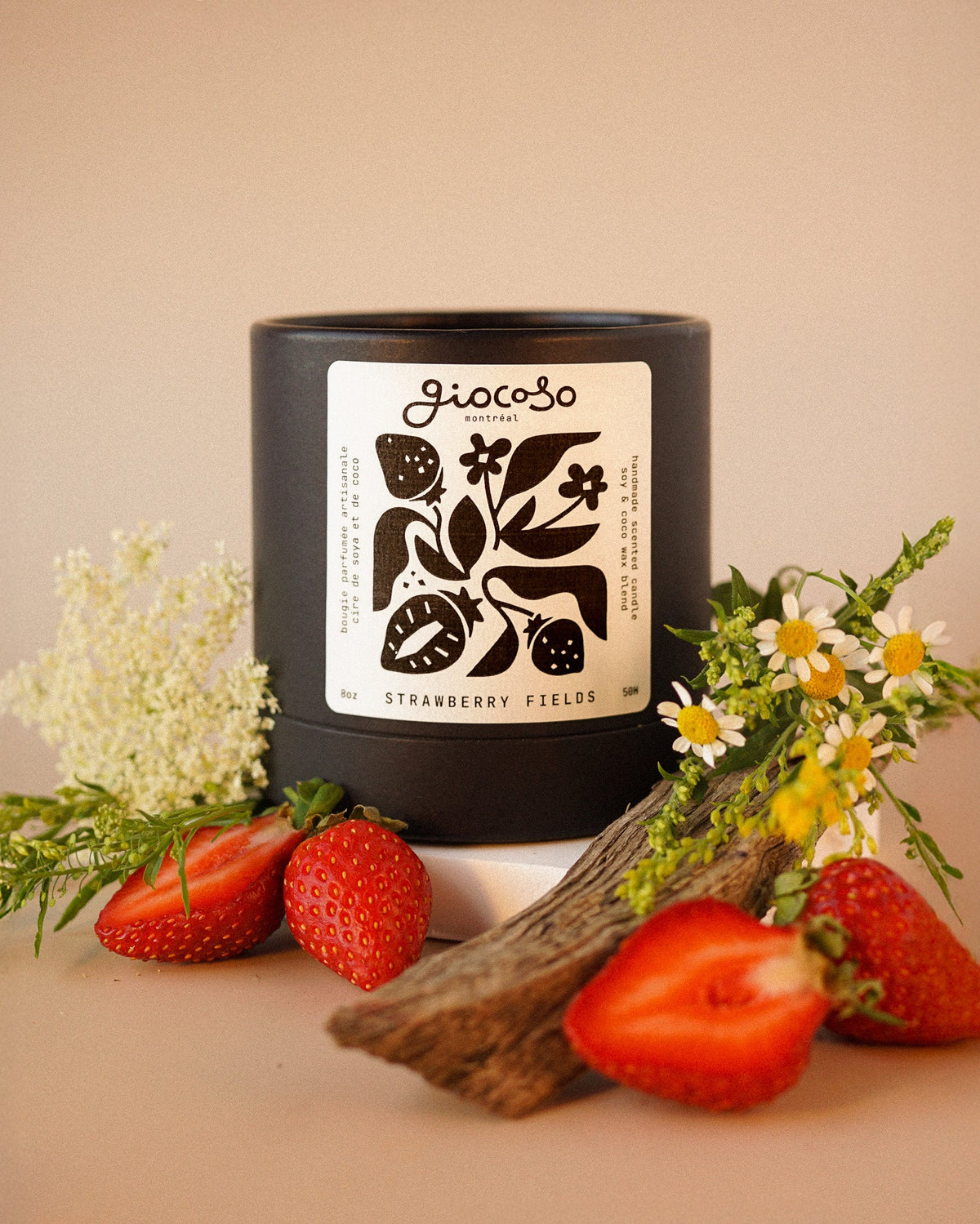 Bougie 8oz Strawberry Fields