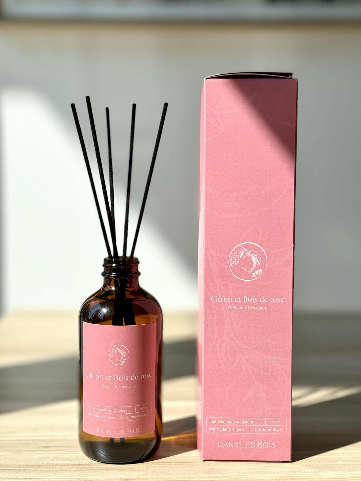Diffuseur à roseaux  - Citron & Bois de Rose