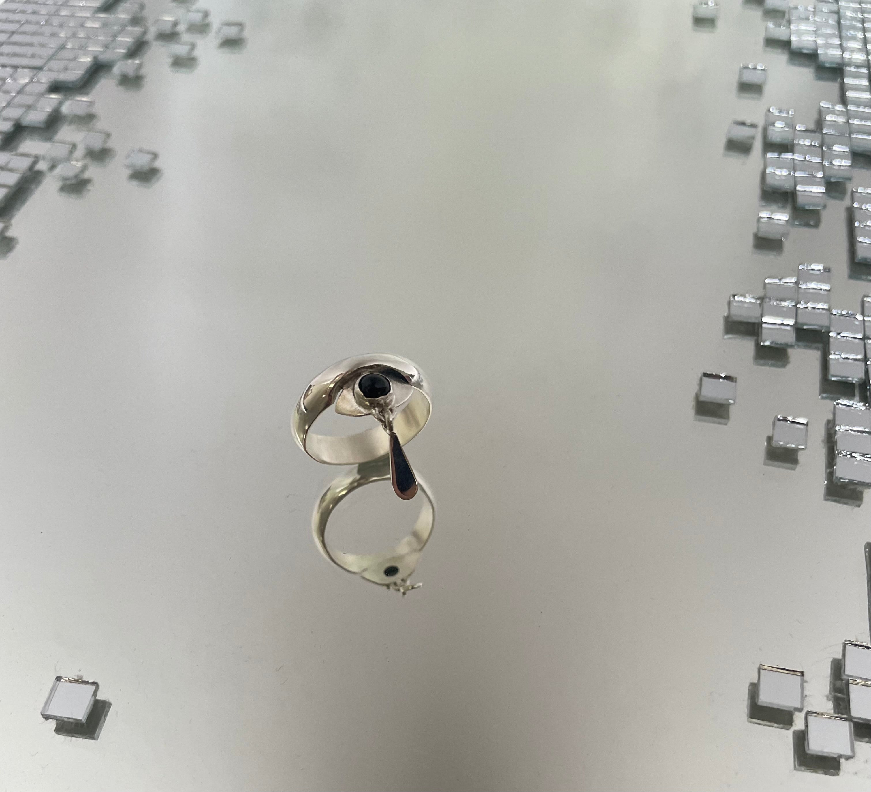 Mélancolie charm ring Black Onyx