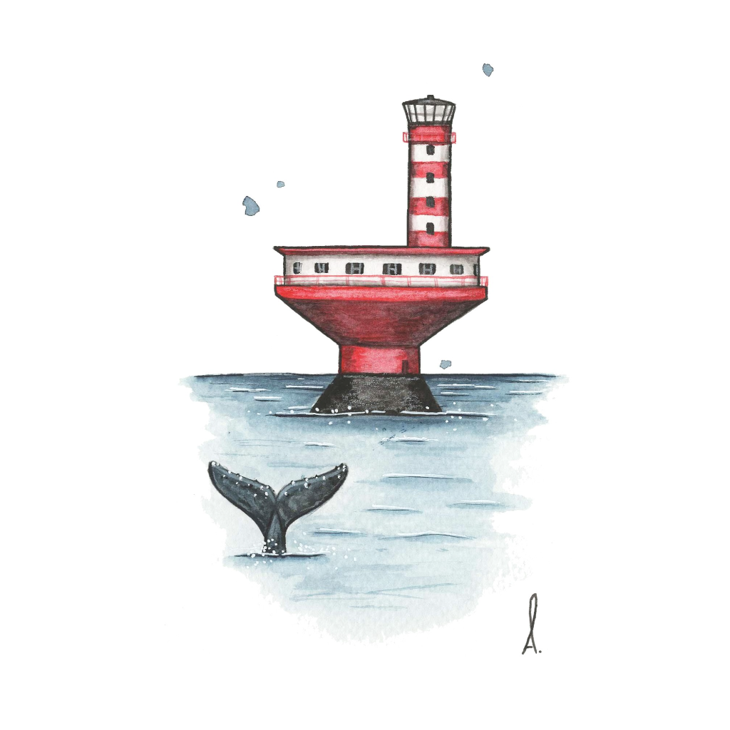 Affiche - Phare queue baleine - 5'' x 7''