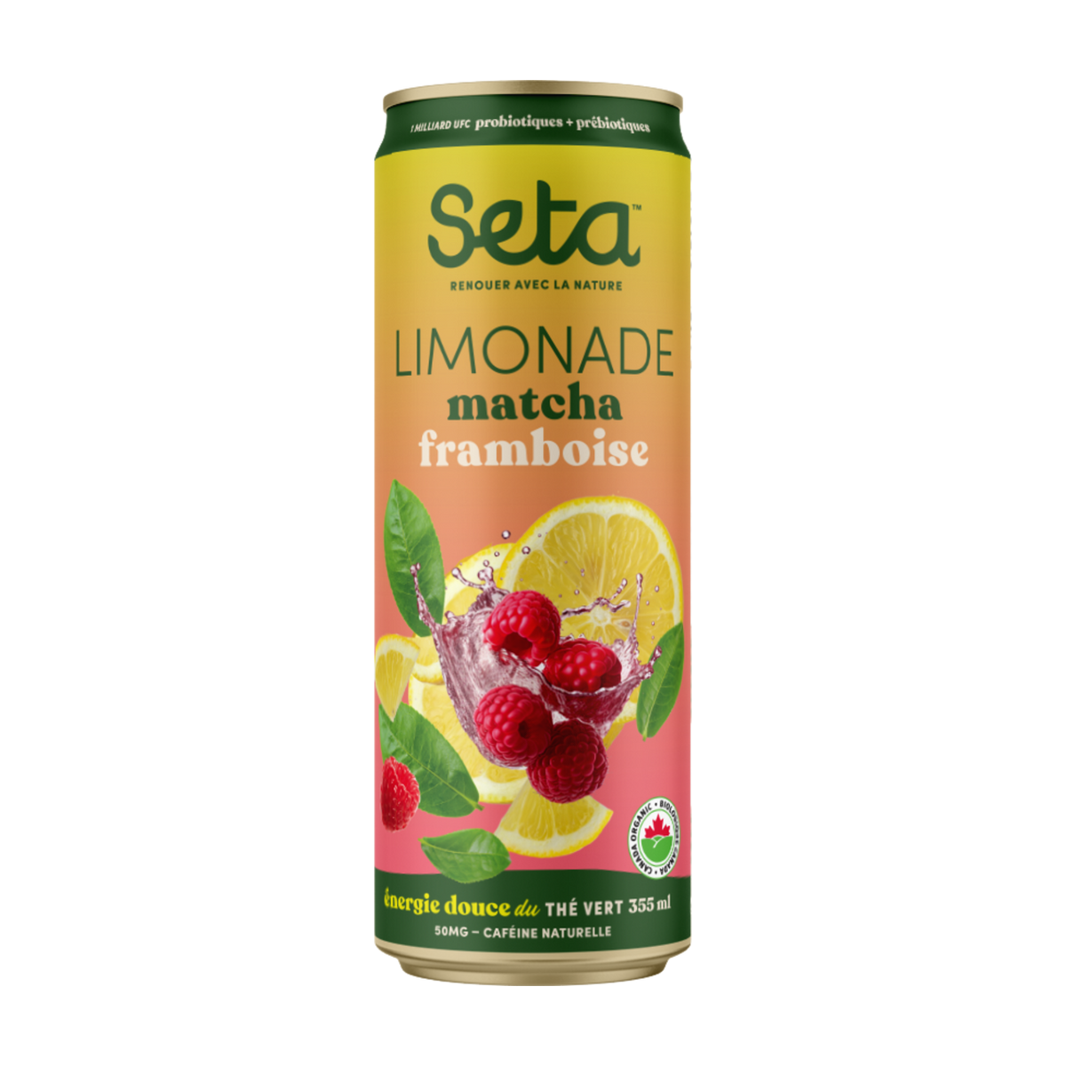 Limonade matcha framboise