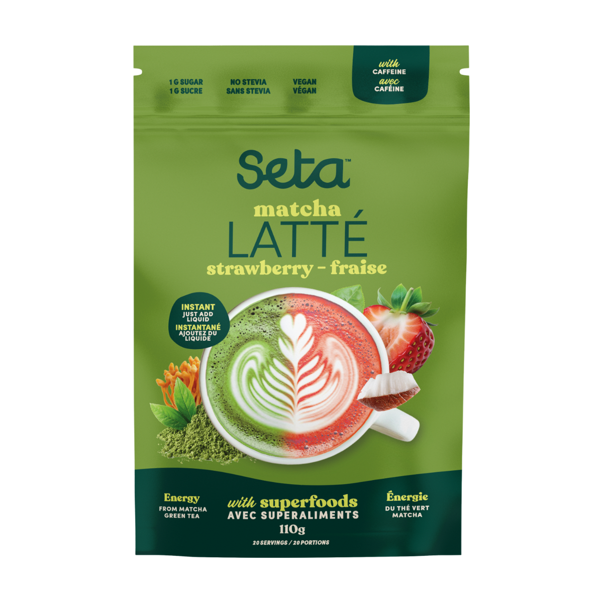 Latté au Matcha - Fraise