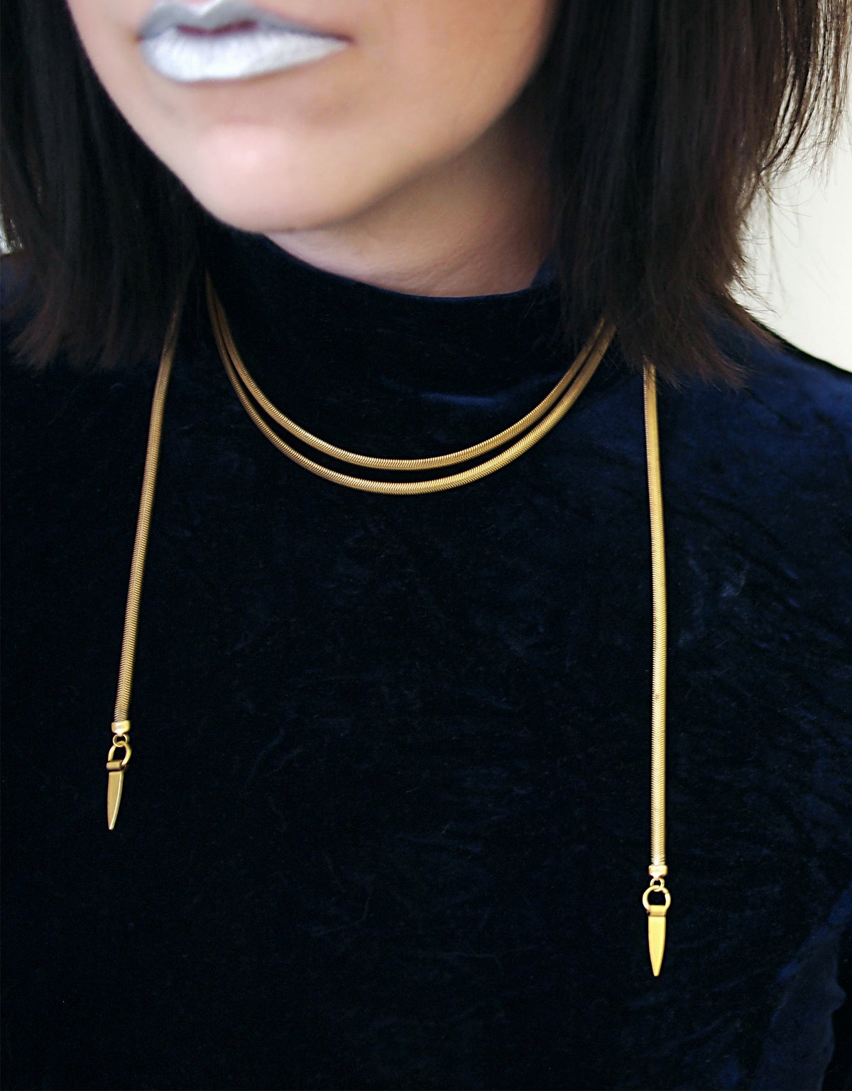 Collier enroule en or - Siren