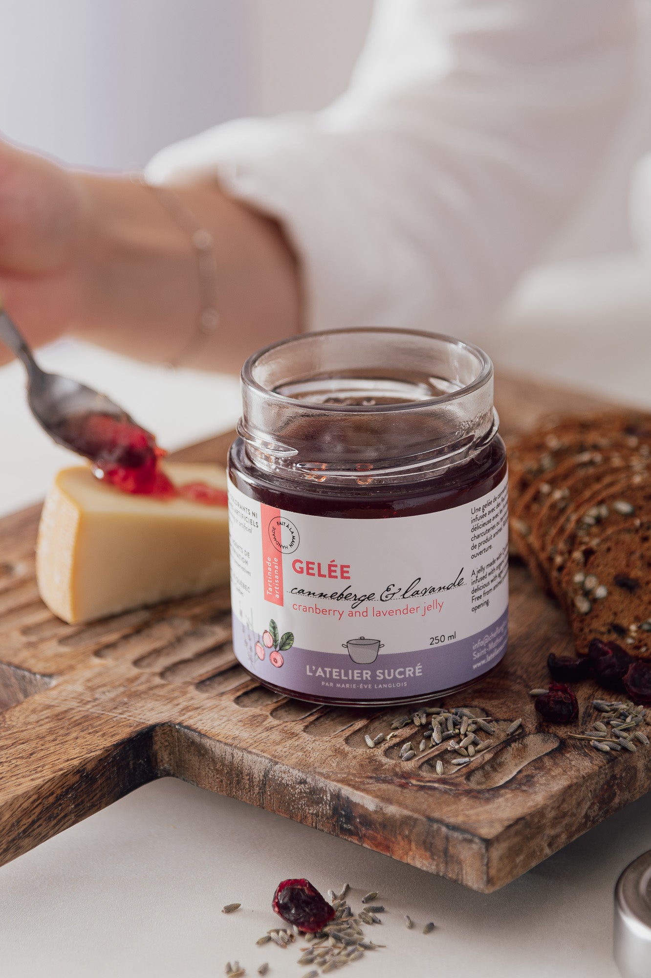 Gelée de canneberge et lavande