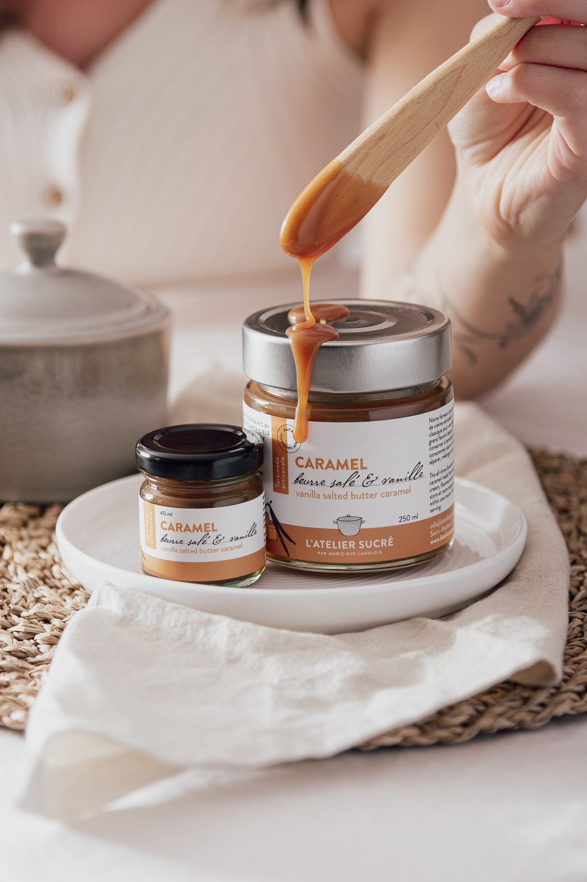 Salted caramel & fresh vanilla