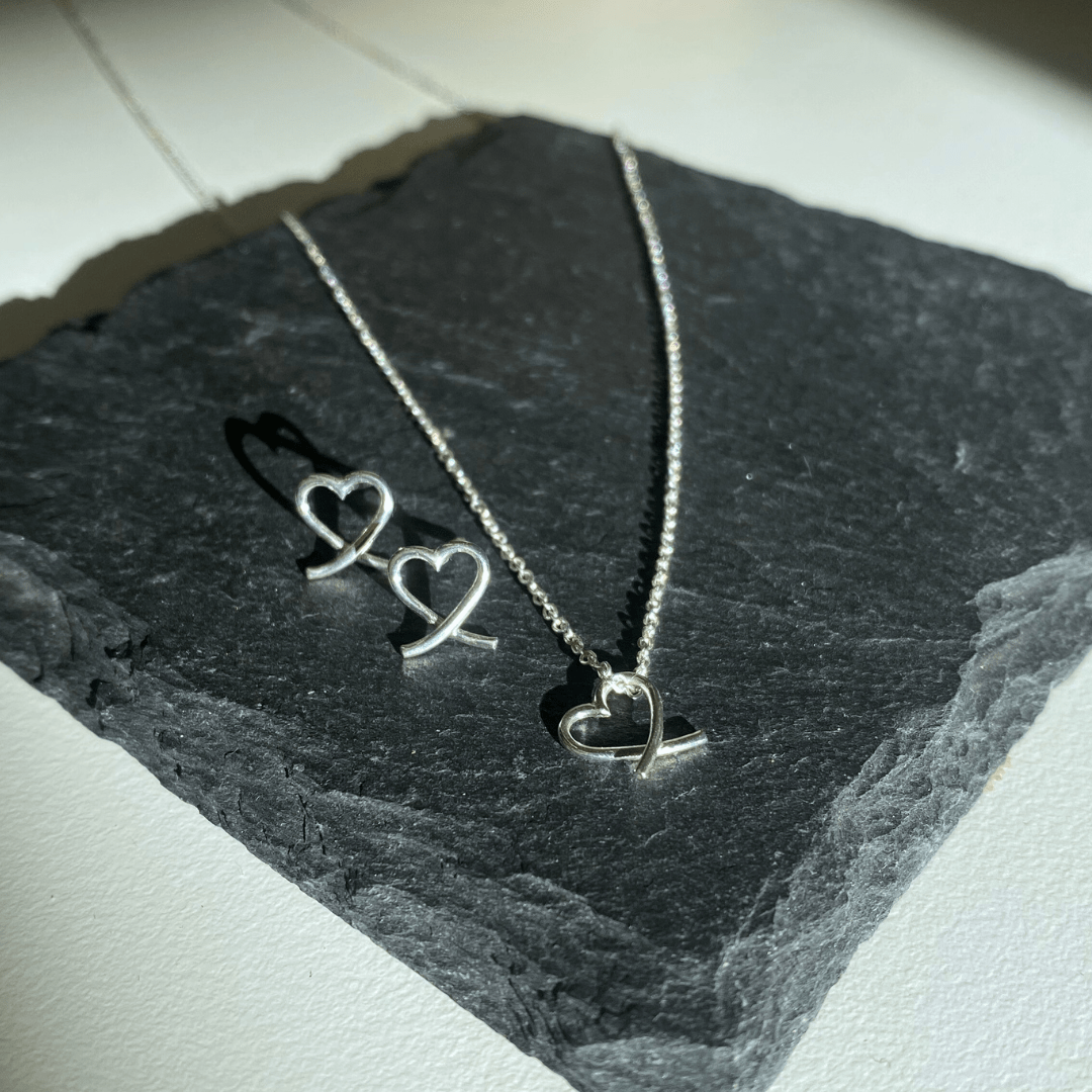 Boucles d'oreilles Cœur Croisé - Argent Sterling