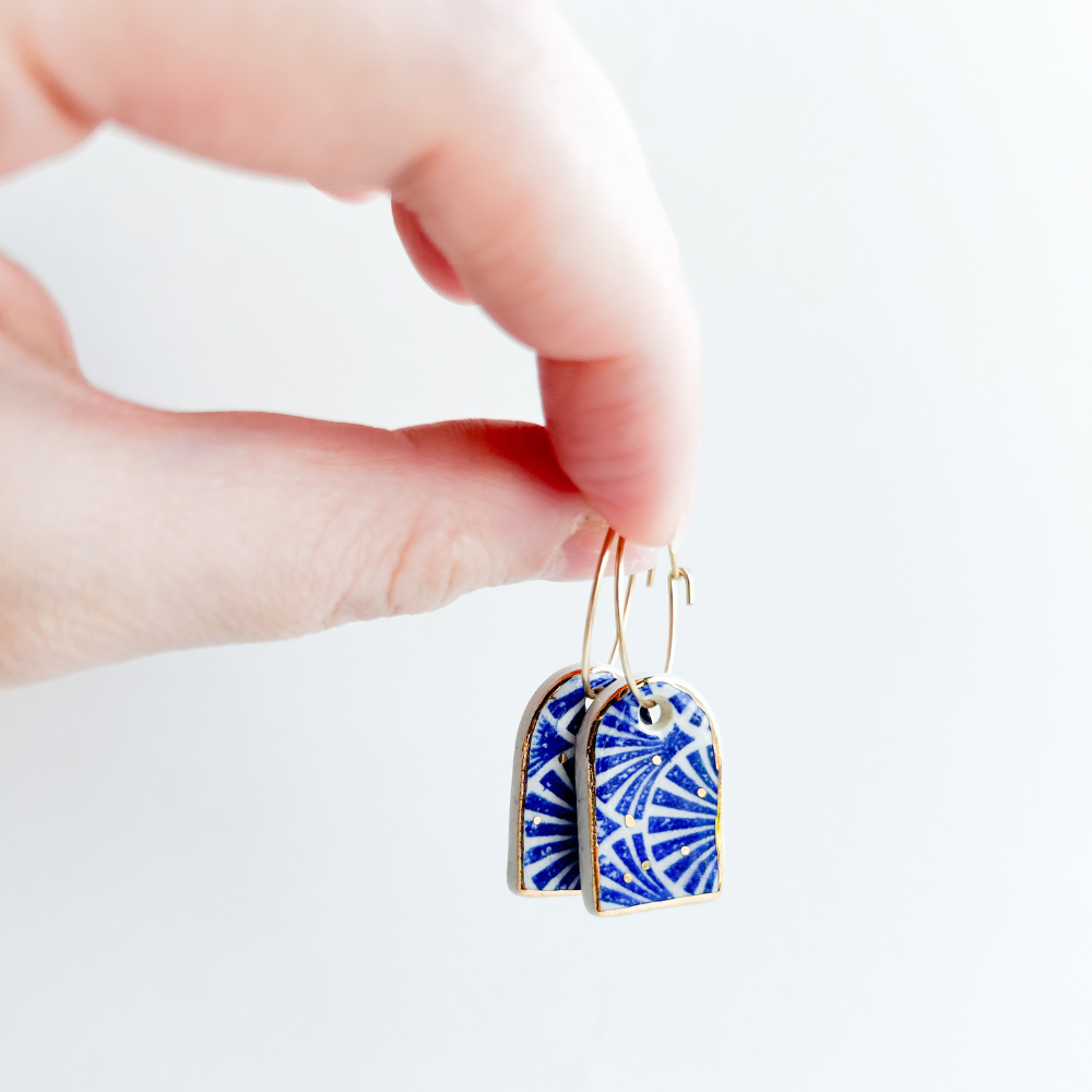 Boucles d'oreilles en céramique - WAM 0009