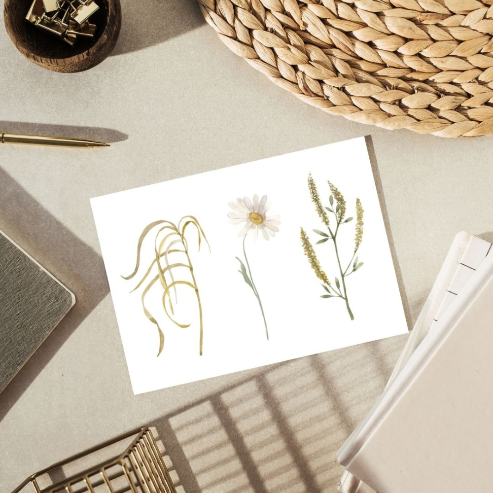 Carte de souhaits - Fleurs des champs