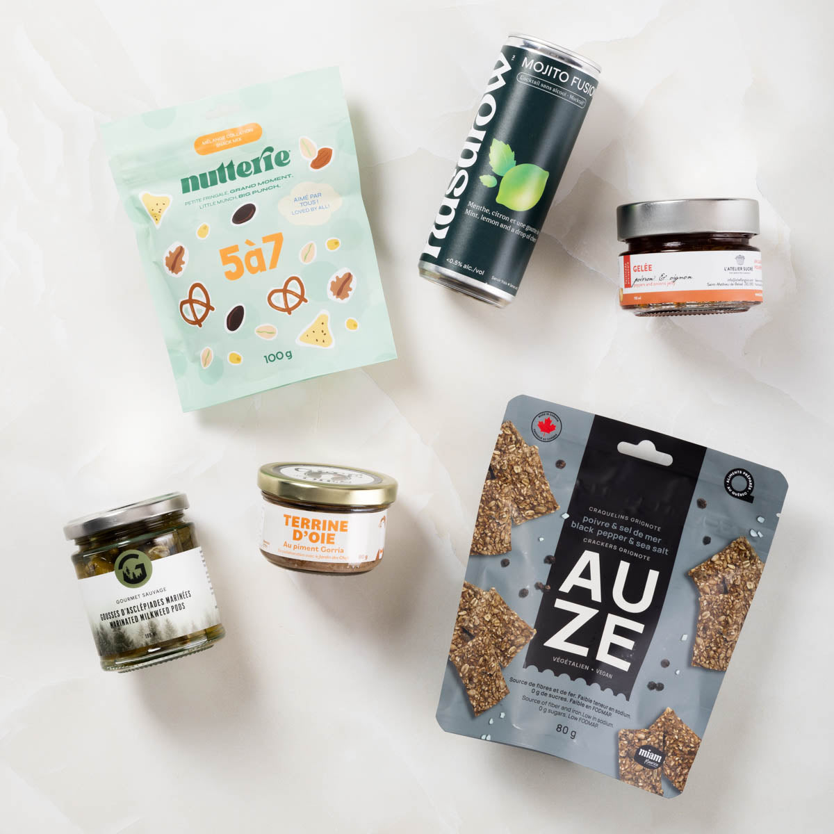 Coffret Apéro, les produits inclus dans le coffret