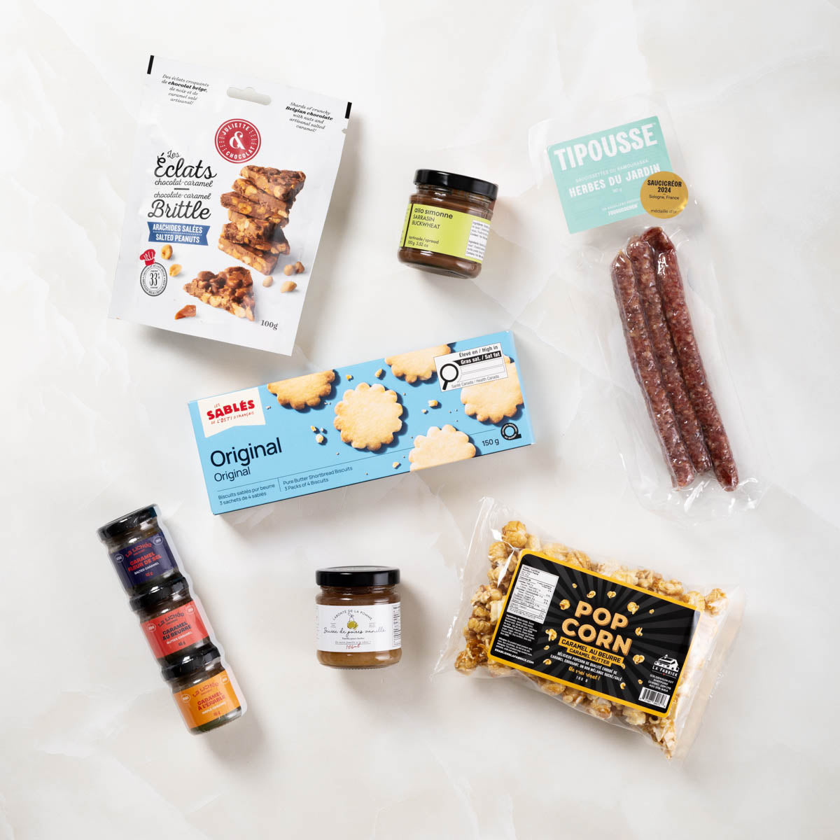 Coffret Gourmand, les produits inclus dans le coffret