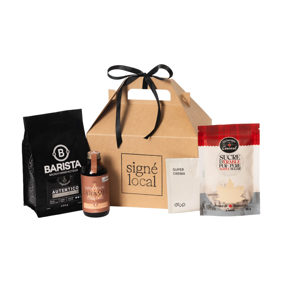 Coffret Pause café, coffret cadeau québécois de Signé Local