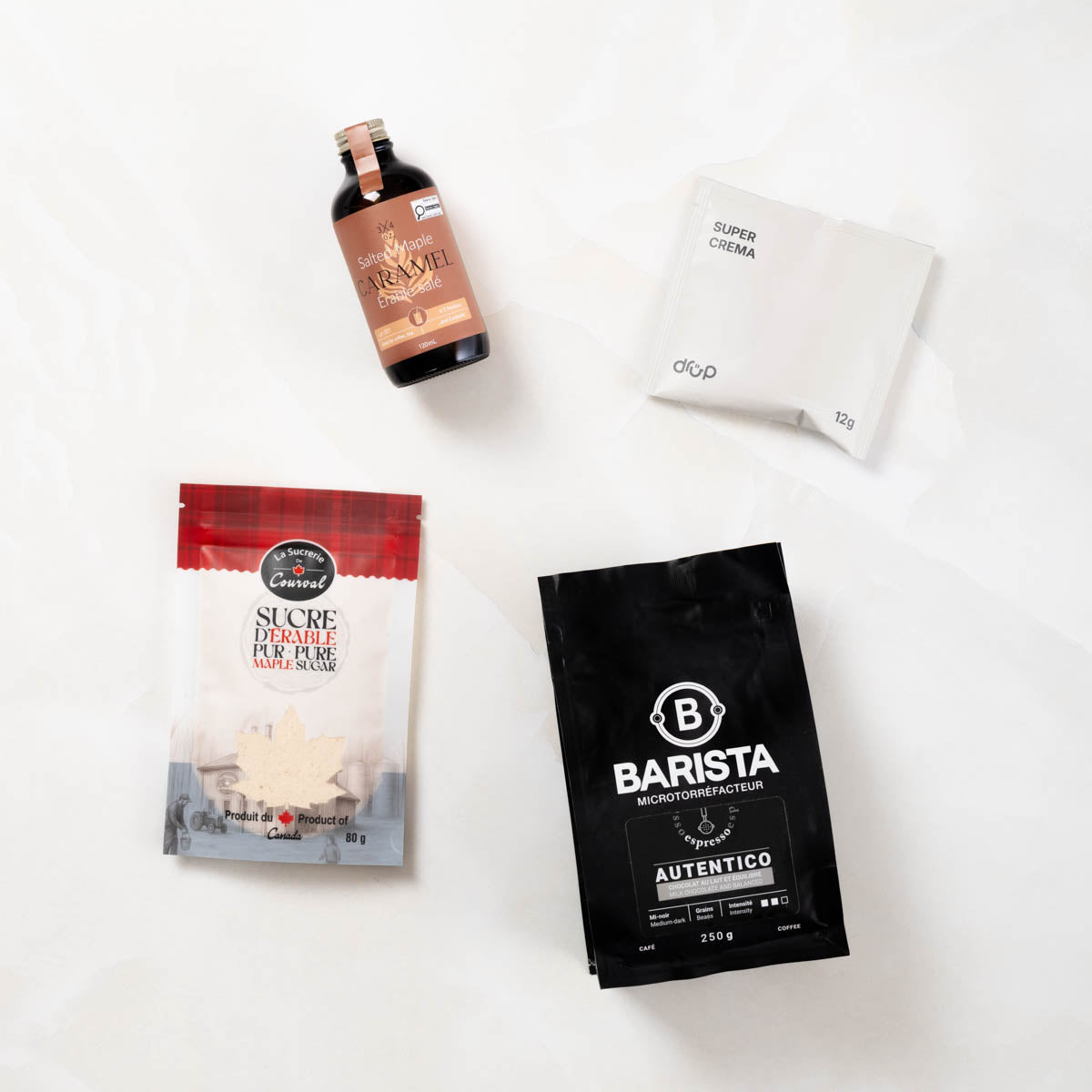 Coffret Pause café, les produits inclus dans le coffret