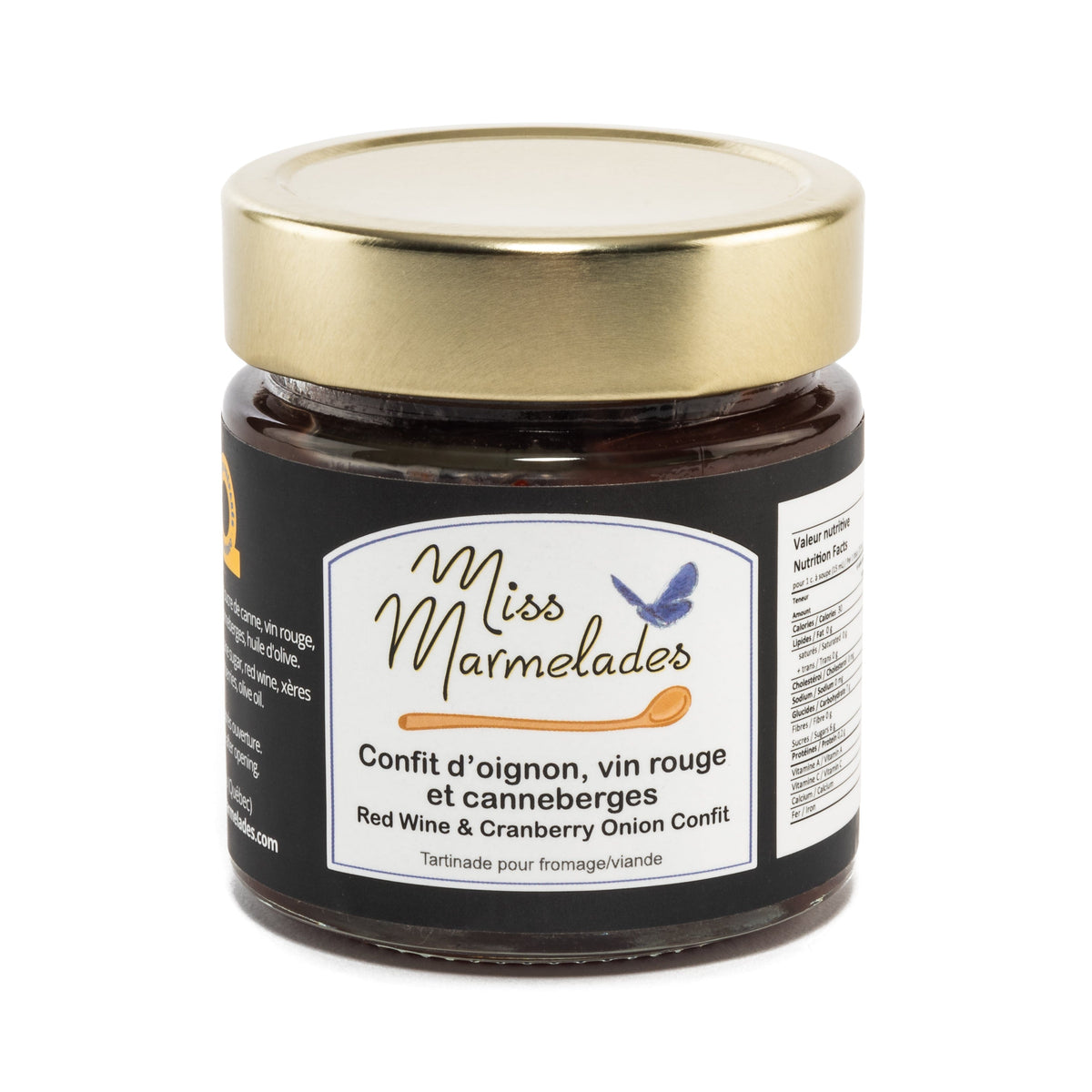 Confit d’oignon - Vin rouge et canneberges