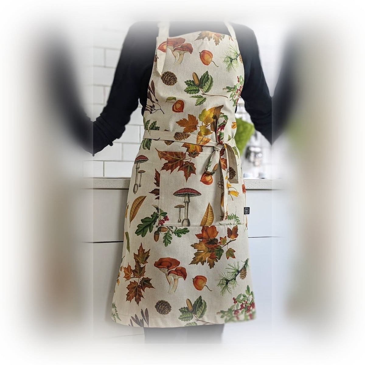 Tablier de cuisine motif automnal