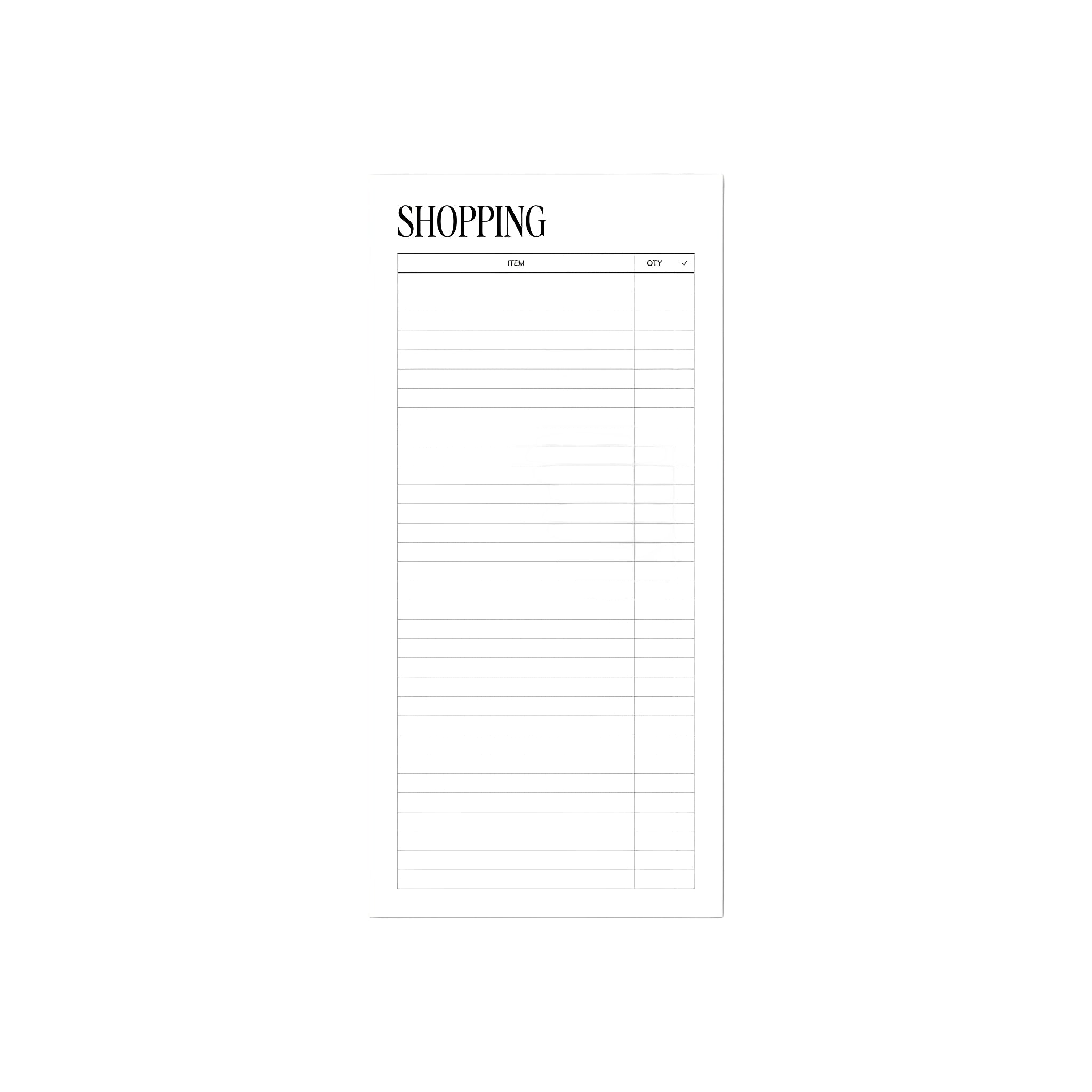 Bloc-notes - Liste d'achats