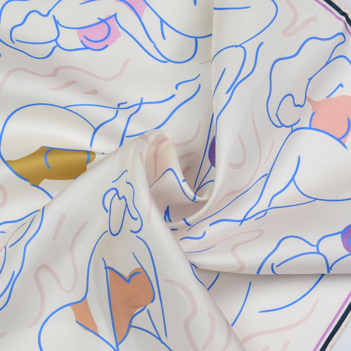 Petit foulard 'Histoire de l'art' clair