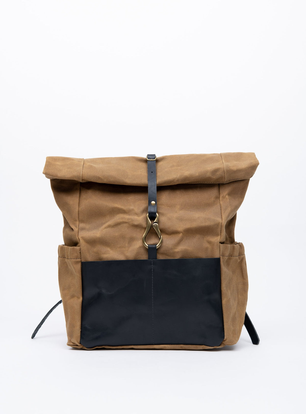 Sac à dos en cuir et coton ciré modèle DE LORIMIER