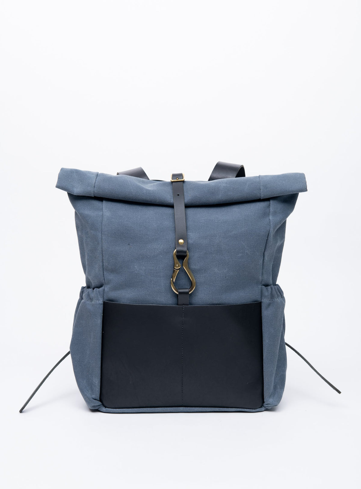 Sac à dos en cuir et coton ciré modèle DE LORIMIER